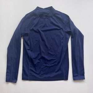 Lands’ End Rash Guard UV Shirt Boys Long Sleeves Blue